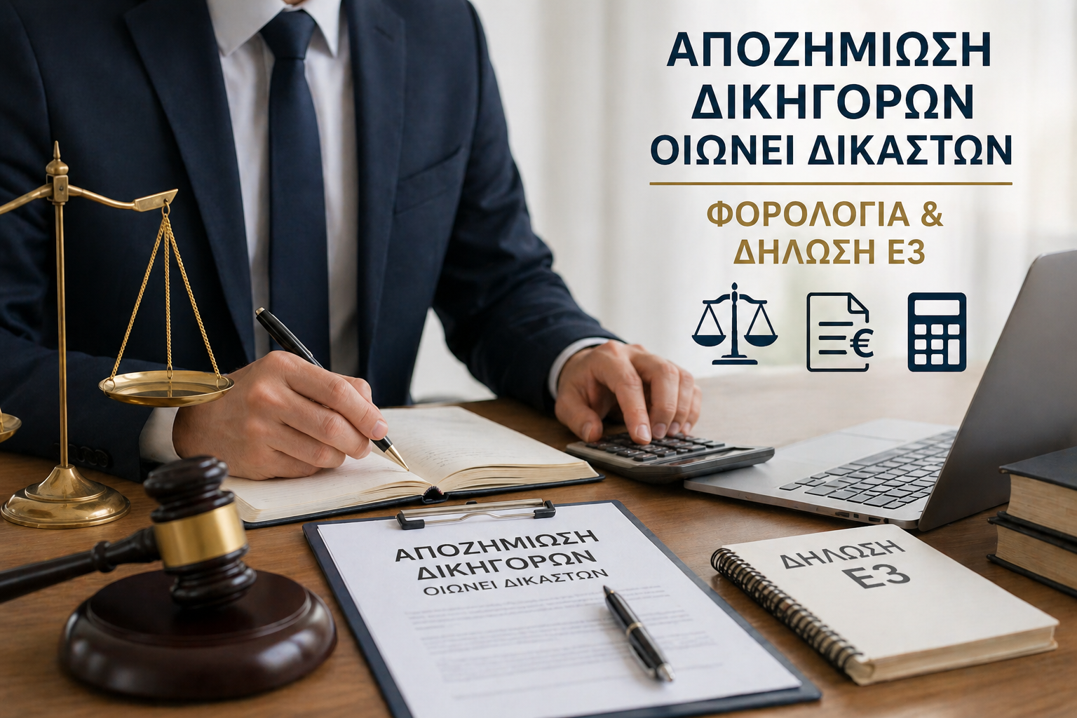 Αποζημίωση Δικηγόρων Οιωνεί Δικαστών – Φορολογία & Δήλωση Ε3