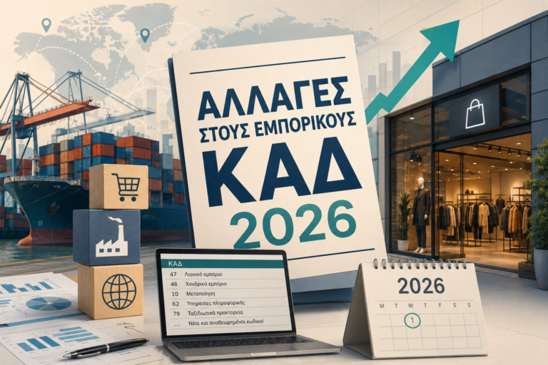 Read more about the article Αλλαγές στους Εμπορικούς ΚΑΔ 2026