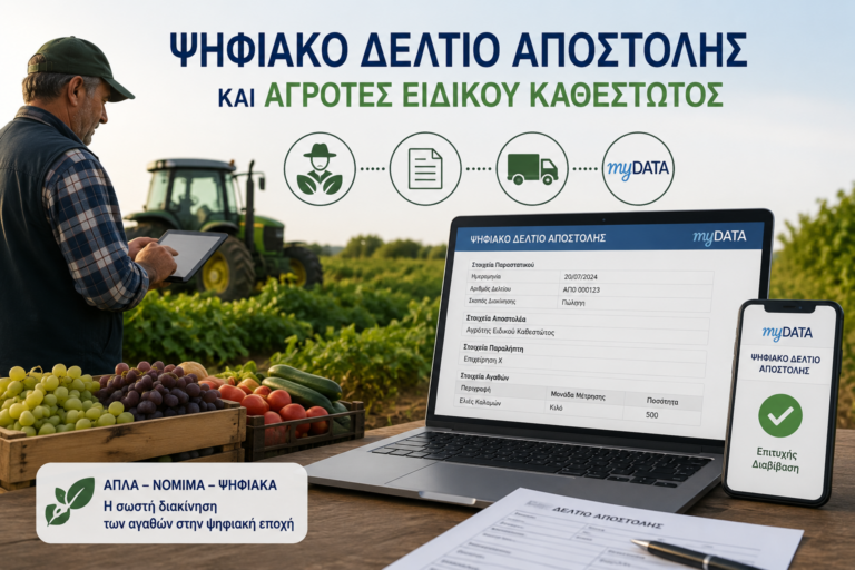 Read more about the article Ψηφιακό Δελτίο Αποστολής και Αγρότες Ειδικού Καθεστώτος